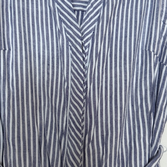 Tahari Blue and White Striped Midi Dress - Picture 4 of 9